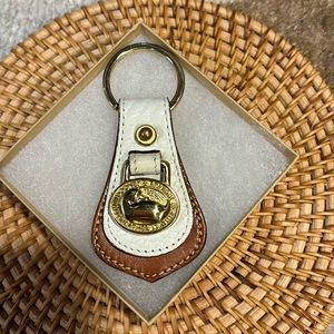 Dooney & Bourke Bone & Brown Brass Duck Keychain